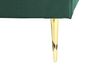 Cama con somier de terciopelo verde esmeralda/dorado 160 x 200 cm FLAYAT_834114
