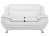 2 Seater Faux Leather Sofa White LEIRA_711188