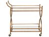 Metal Drinks Trolley with Mirrored Top Gold LARINO_829619