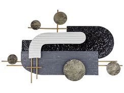 Seinäkoriste rauta musta/kulta 86 x 55 cm LUTETIUM Seinäkoriste rauta musta/kulta 86 x 55 cm LUTETIUM