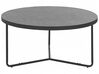 Set of 2 Coffee Tables Concrete Effect with Black MELODY Big and Medium_822524
