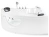 Bañera de hidromasaje LED de acrílico blanco/plateado 140 cm TOCOA II_820488