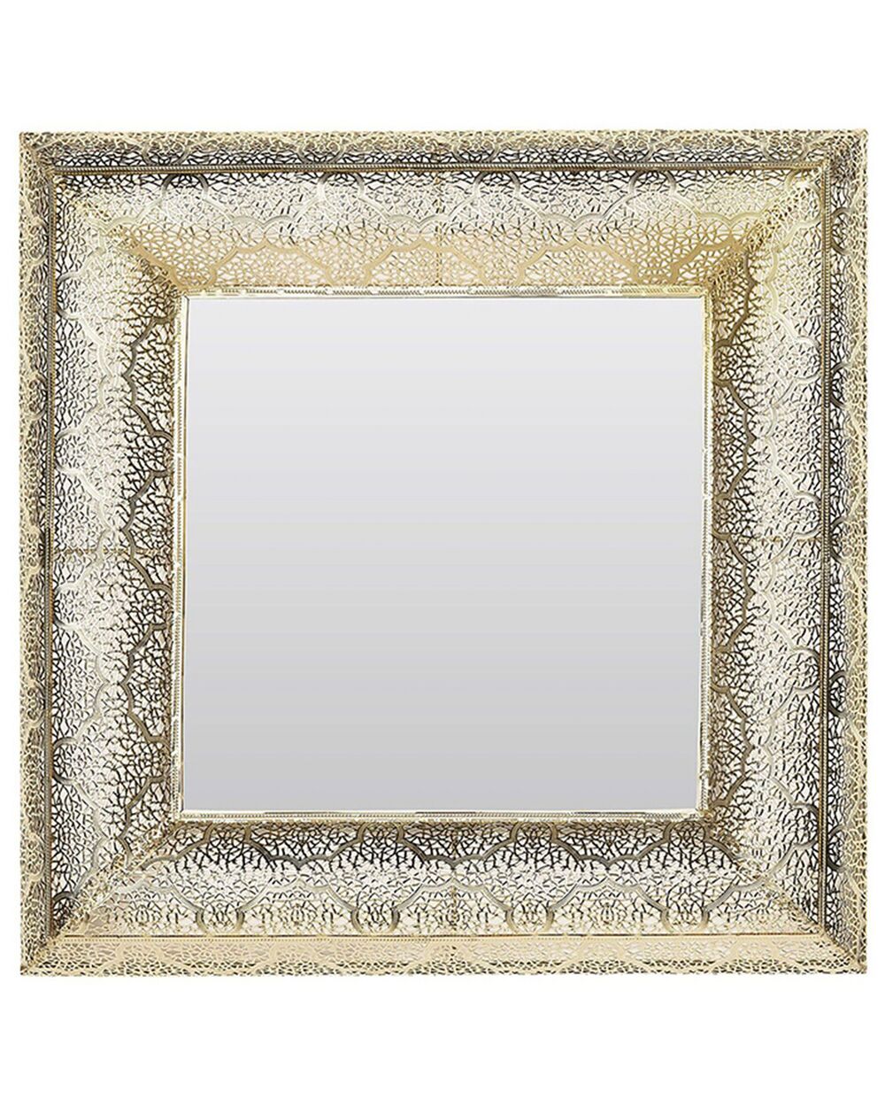 Specchio da parete 60 x 60 cm PLERIN oro 