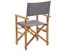 Set of 2 Acacia Folding Chairs Light Wood with Grey CINE_810261