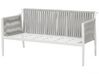 Lounge Set Aluminium weiß 4-Sitzer Auflagen grau LATINA _702657