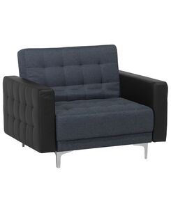 Tummanharmaa kangasverhoiltu nojatuoli mustilla käsinojilla ABERDEEN