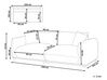 3-Sitzer Sofa hellgrau mit Kissen LUVOS_885580