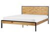EU King Size Bed Light Wood ERVILLERS_907953