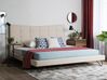 Fabric EU King Size Bed Beige LANNION_759675