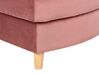 Chaiselongue Samtstoff rosa mit Bettkasten rechtsseitig MERI II_914309