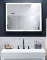 Specchio rettangolare da parete a LED 90 x 70 cm argento ARGENS_795565