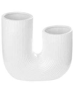 Kukkamaljakko keraaminen valkoinen 23 cm MITILINI Kukkamaljakko keraaminen valkoinen 23 cm MITILINI