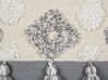 Sada 2 všívaných dekoratívnych vankúšov so strapcami 45 x 45 cm béžová/sivá ALOCASIA_835156
