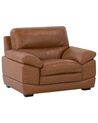 Leather Armchair Golden Brown HORTEN_720669