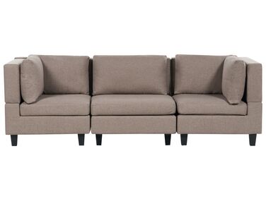 Háromszemélyes kombinálható barna kárpitozott kanapé UNSTAD