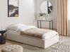 Buklé posteľ s úložným priestorom 90 x 200 cm krémová biela DINAN_903670