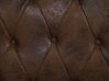 Cama de casal em camurça sintética castanha 160 x 200 cm CAVAILLON_727093