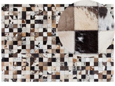 Vloerkleed patchwork wit/beige 160 x 230 cm CERLI