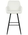 Set of 2 Velvet Bar Chairs Off-White CASMALIA_898946