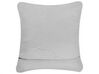 Set of 2 Cotton Macramé Cushions 45 x 40 cm Grey KIZKALESI_768998