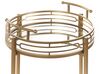 Round Metal Drinks Trolley with Mirrored Top Gold FARLEY_823351