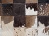 Dywan patchwork skórzany 160 x 230 cm brązowo-beżowy OKCULU_743070