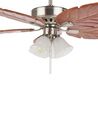 Ceiling Fan with Light Silver with Light Wood GILA_791701