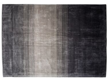 Vloerkleed viscose grijs/zwart 160 x 230 cm ERCIS