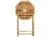 Tavolo da giardino con ombrellone legno di bambù chiaro 245 cm MOLISE_839872