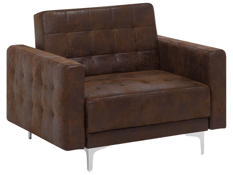 Faux Leather Armchair Brown ABERDEEN_796291