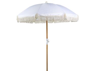 Sonnenschirm ⌀ 150 cm weiß mit Volant MONDELLO