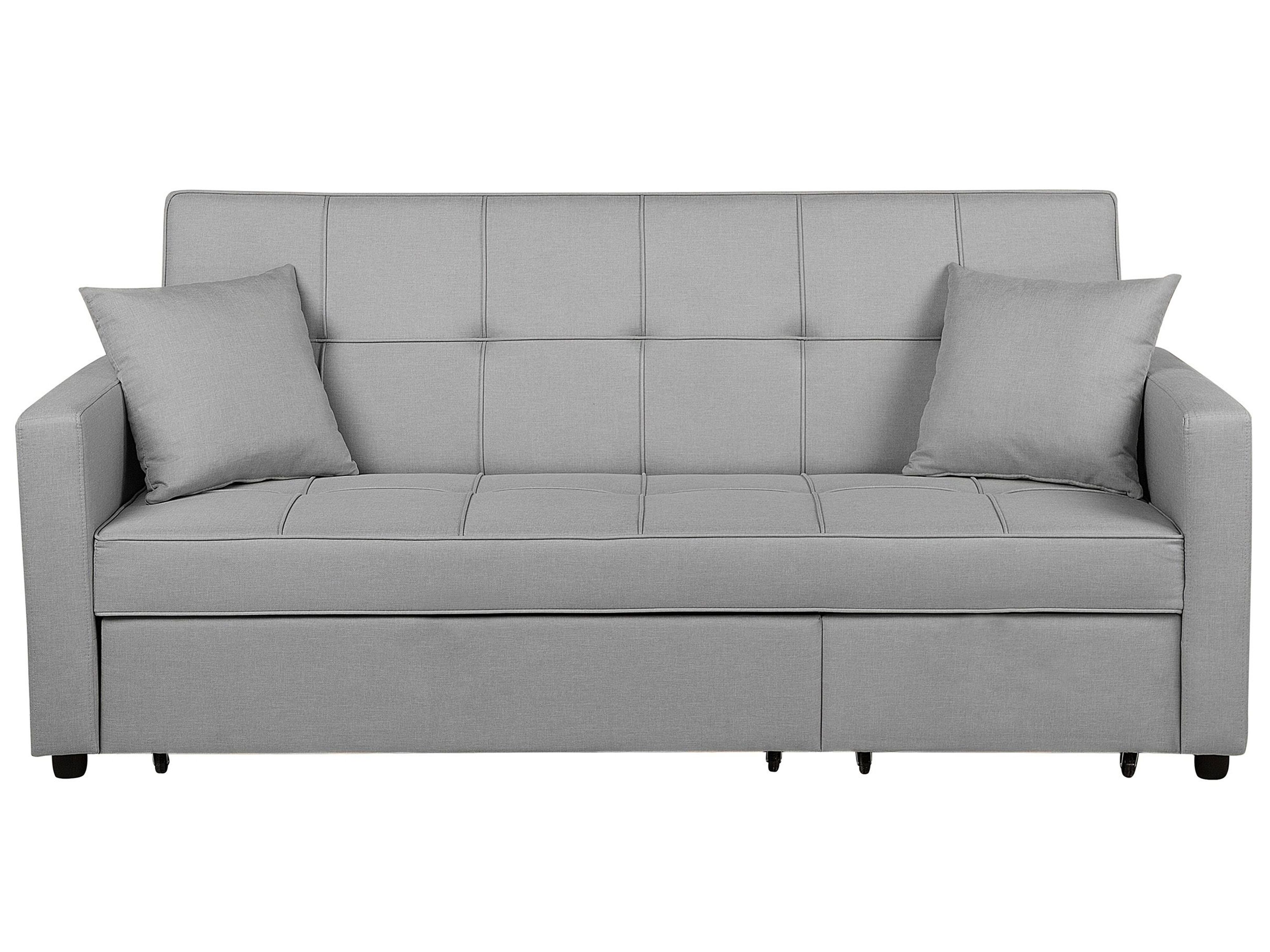 Sofá cama 3 plazas tapizado gris claro GLOMMA | Beliani.ch