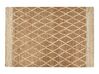 Teppich Jute beige 160 x 230 cm geometrisches Muster Kurzflor ZORAVA_886277
