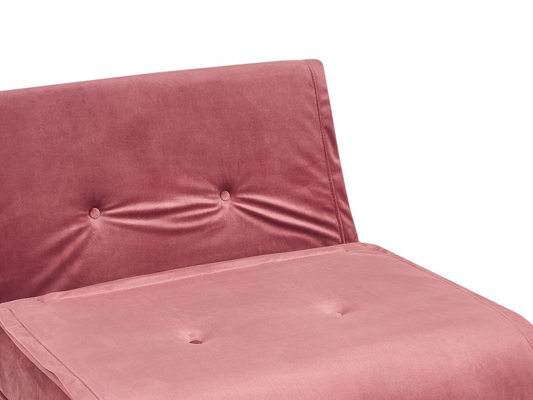 Velvet Sofa Bed Pink VESTFOLD Beliani.co.uk