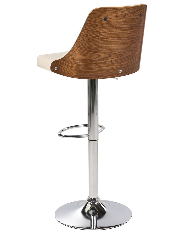 Tabourets De Bar Pivotants Chairus - Lot De 2 En Cuir PU Avec Pieds Métal - Hauteur 92cm - Capacité 250kg - Marron
