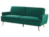 Sofa rozkładana welurowa zielona VETTRE_787938