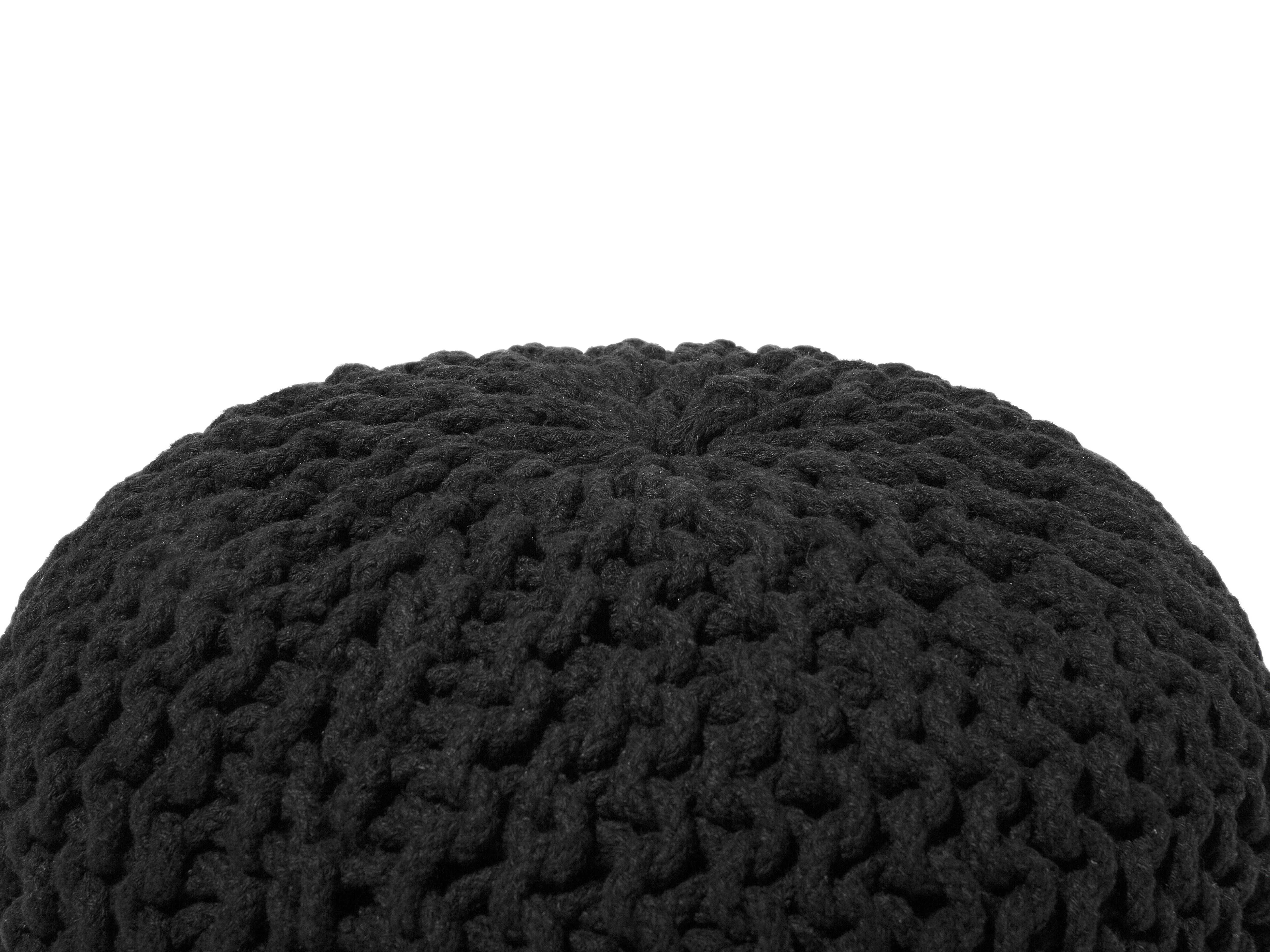 Puf 40 x 25 cm czarny CONRAD
