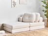 Sofá-cama de 1 lugar em tecido bouclé branco OLDEN_906483