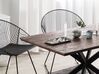 Dining Table 140 x 80 cm Dark Wood with Black SPECTRA_750967
