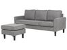 3 Seater Fabric Sofa with Ottoman Light Grey AVESTA_741998