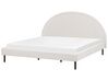 Čalouněná buklé postel 180 x 200 cm bílá MARGUT_887261