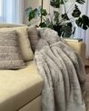 Set of 2 Faux Fur Cushions 45 x 45 cm Grey PUMILA_894462