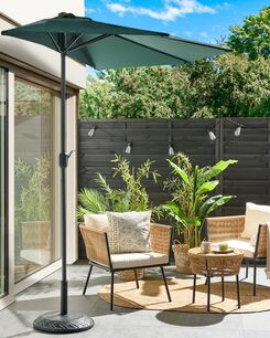 Puolikas aurinkovarjo vihreä 270 x 100 cm GALATI Puolikas aurinkovarjo vihreä 270 x 100 cm GALATI