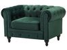 Set di divano e poltrona vintage in tessuto verde CHESTERFIELD_707721