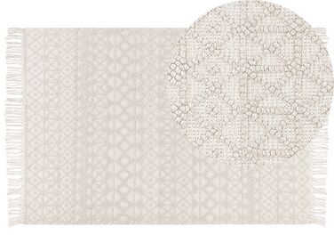 Teppich Wolle hellbeige 200 x 300 cm Kurzflor ALUCRA