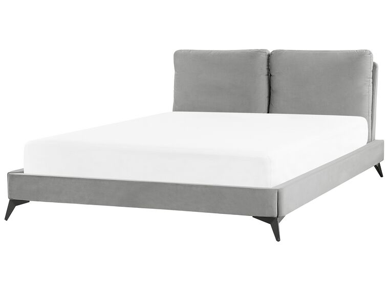 Velvet EU King Size Bed Grey MELLE_829852