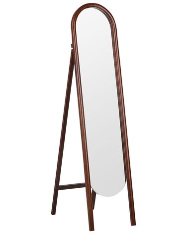 Stehspiegel Paulowniaholz dunkelbraun oval 30 x 150 cm CHELLES
