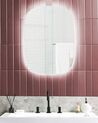 Oval LED Wall Mirror ø 78 cm Silver BERGERAC_844375