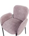 Set of 2 Fabric Dining Chairs Pink ALBEE_908178