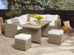 5-istuttava ulkosohvaryhmä polyrottinki ruskea BARDI